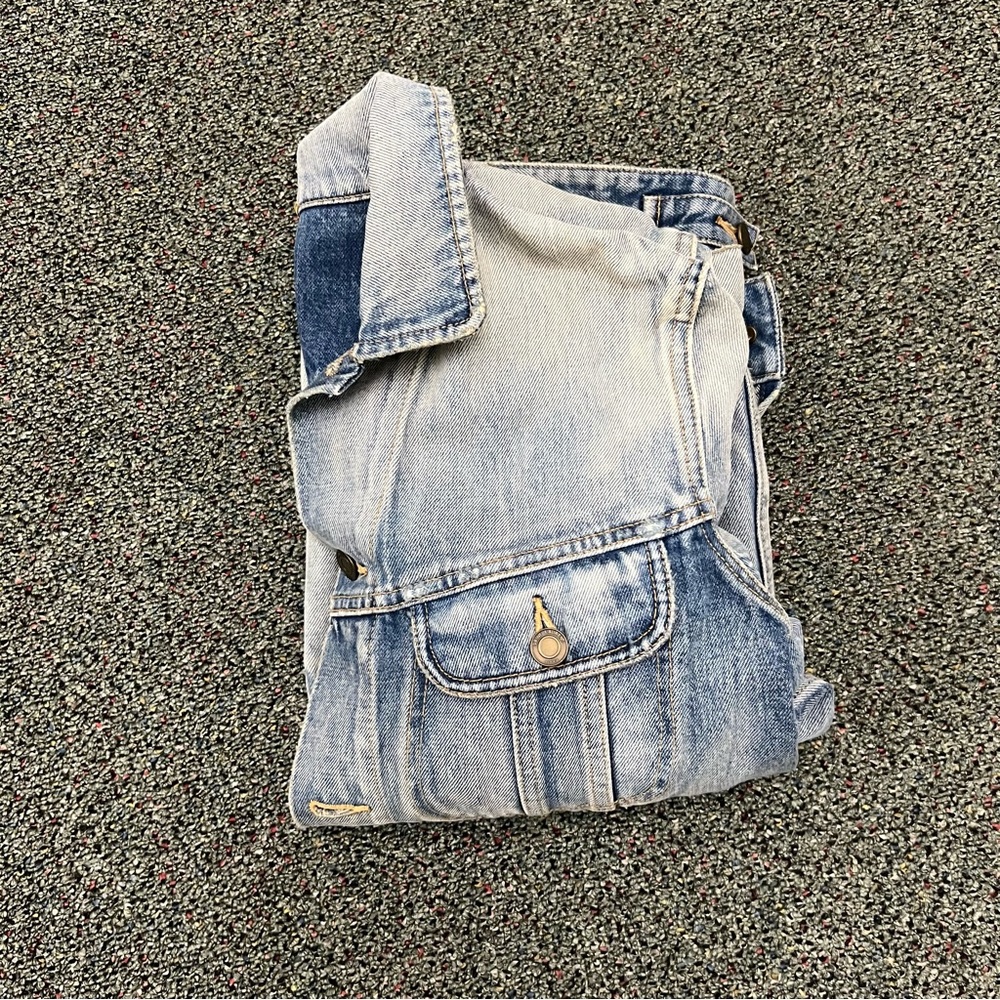 SAINT LAURENT Boyfriend Denim Blue Jean Jacket OversizenDistressed Light Wash XS - Picture 13 of 16
